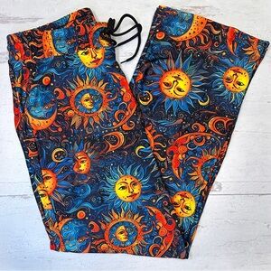 Vibrant Celestial Sun‎ and Moon Lounge Pants